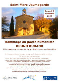 Hommage au poète humaniste Bruno Durand